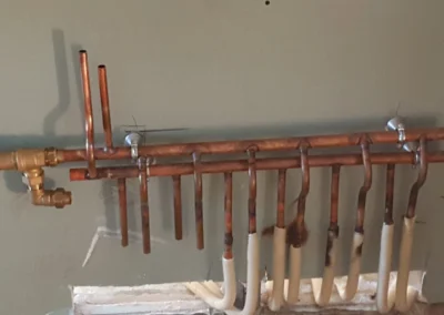 Installation sanitaire terminée ou en finition