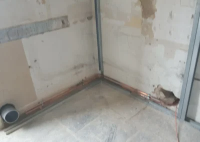 Travaux de plomberie sanitaire en intérieur