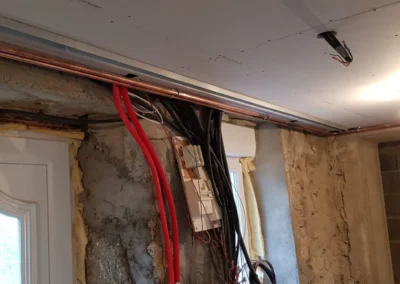 Installation de plomberie sur chantier