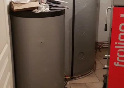 Réseau de plomberie avec équipements sanitaires