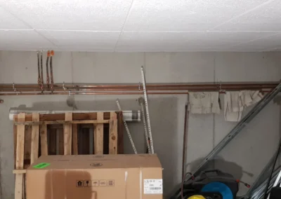 Travaux de plomberie sur installation intérieure