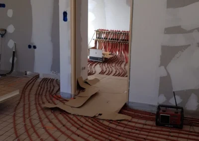 Installation de plomberie dans un logement